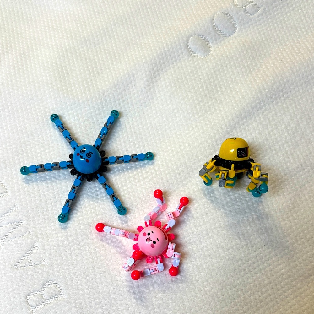 Colorful Robot Spider multi-fidget Toy Set